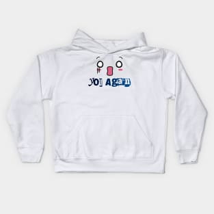 Oh No You Again funny typographic Design Kids Hoodie